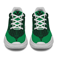 Hawaii Kanaka Maoli Polynesian Chunky Sneaker Line Style Green - Polynesian Pride