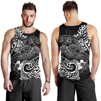 Polynesian Men's Tank Top - White Shark Polynesian Tattoo White - Polynesian Pride