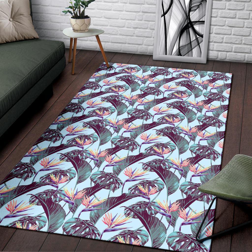 Tropical Monstera Leaf Rug - Polynesian Pride