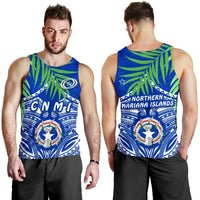Northern Mariana Islands Rugby Men Tank Top Coconut Leaves - CNMI - Polynesian Pride