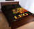 Sun In Leo Zodiac Quilt Bed Set Polynesian Tattoo Simple - Orange Black - Polynesian Pride