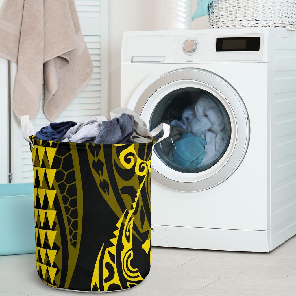 Hawaii Kakau Yellow Polynesian Laundry Basket AH - Polynesian Pride