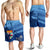 Fiji Rugby Makare And Tapa Patterns All Over Print Men's Shorts Blue - Polynesian Pride