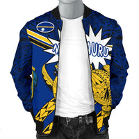 Nauru Rugby Men Bomber Jacket Version Turtle Polynesian - Polynesian Pride