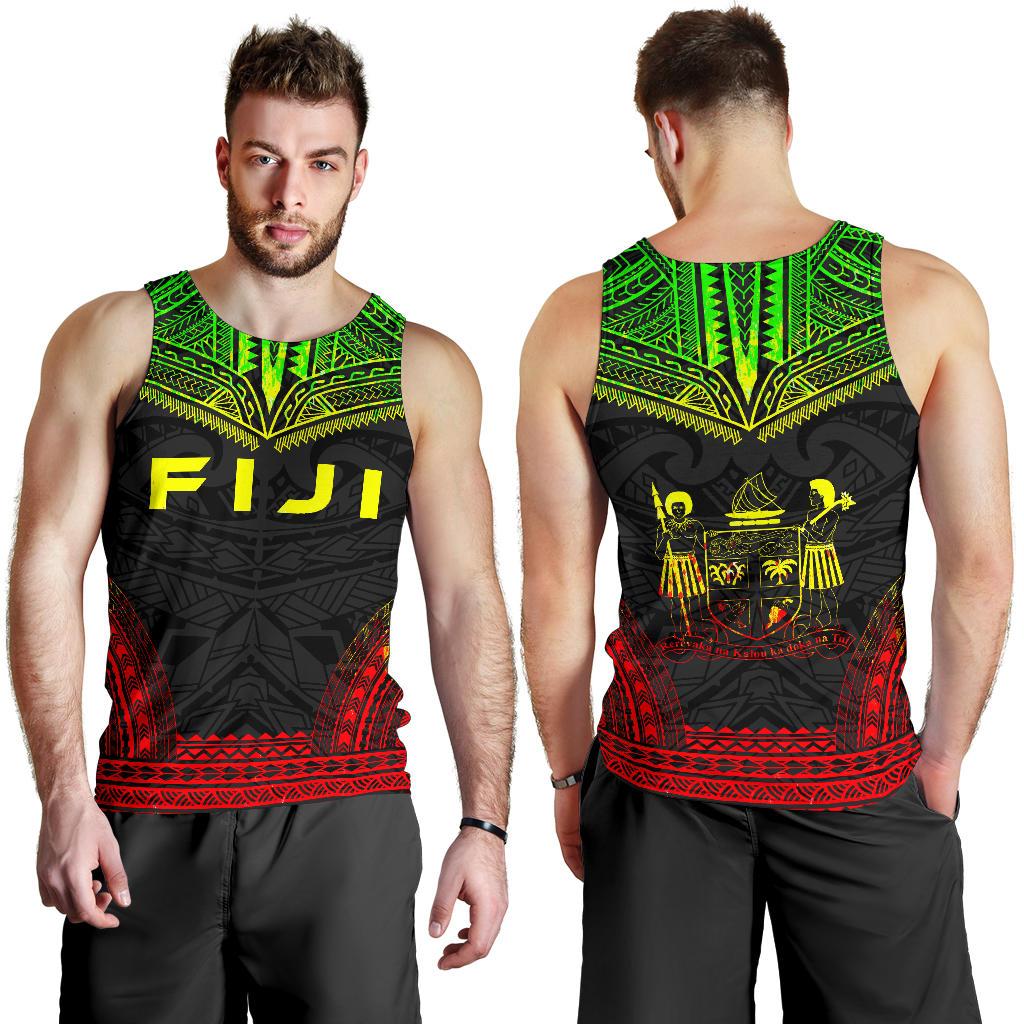Fiji Men's Tank Top - Polynesian Chief Reggae Version - Polynesian Pride