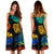 Polynesian Midi Dress - Rainbow Monstera Leave - Polynesian Pride