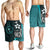 Chuuk Micronesian Men's Shorts Turquoise - Turtle With Hook Turquoise - Polynesian Pride