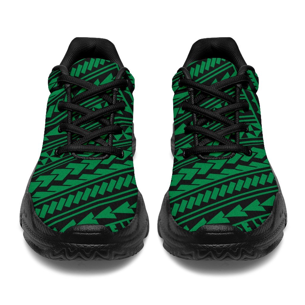 Polynesian Nation Green Chunky Sneakers - Polynesian Pride