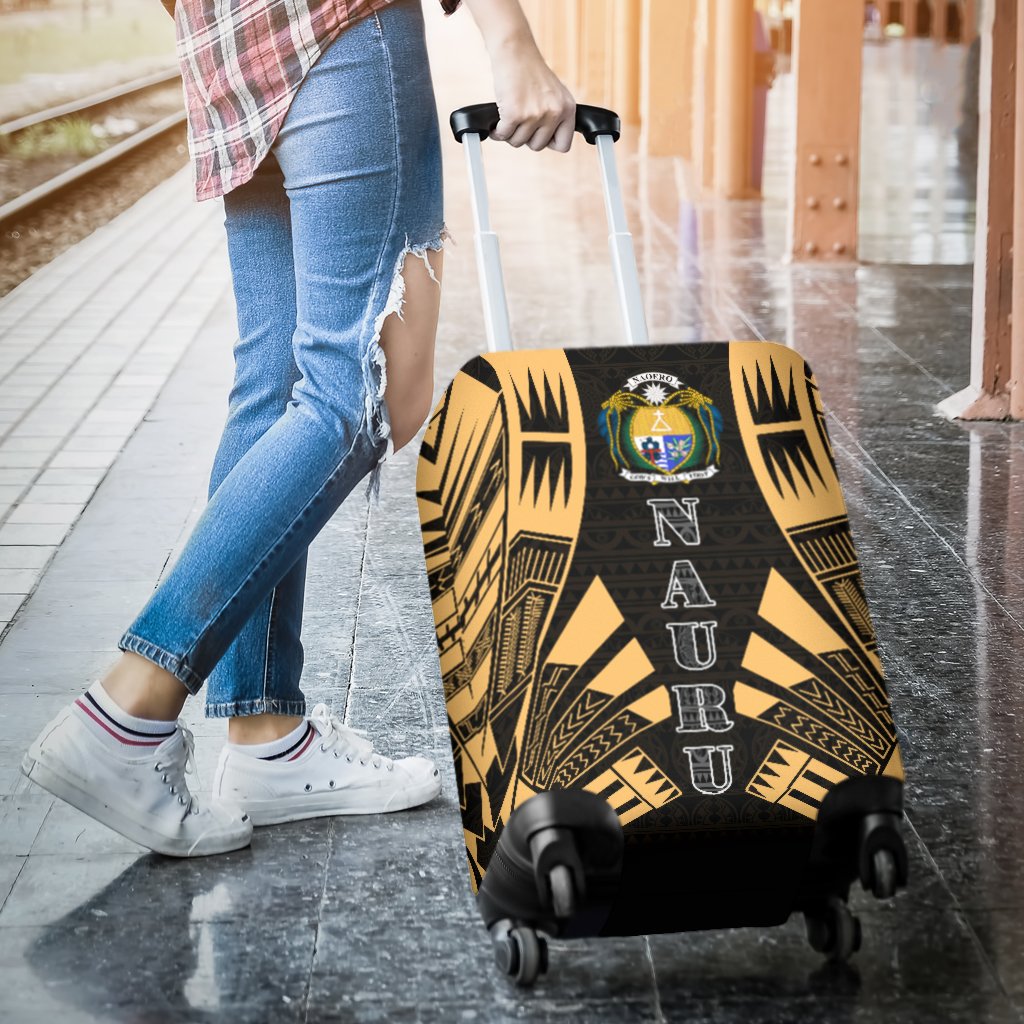 Nauru Luggage Cover - Polynesian Tattoo Gold - Polynesian Pride