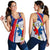 Philippines Women's Racerback Tank - Polynesian Pattern With Flag Blue - Polynesian Pride