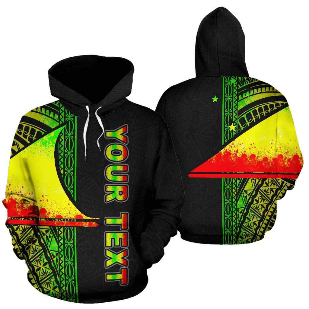 Tokelau Polynesian ll Over Custom Hoodie Reggae Line Unisex Reggae - Polynesian Pride