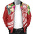 FSM Polynesian Men's Bomber Jacket - Summer Plumeria (Red) - Polynesian Pride