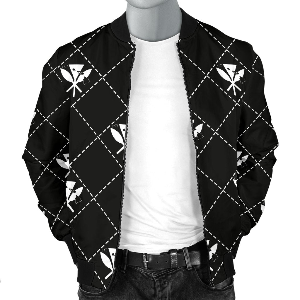 Kanaka Maoli Men's Bomber Jacket Regal AH - Polynesian Pride