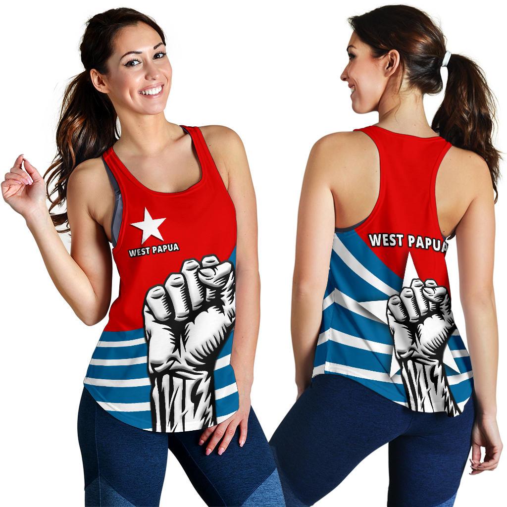 Free West Papua Women Racerback Tank - Polynesian Pride