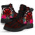 Hawaii All - Season Bootts - Kanaka Maoli With Hibiscus On Polynesian Patterns (Red) - Polynesian Pride