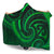 New Zealand Maori Mangopare Hooded Blanket Polynesian - Green - Polynesian Pride