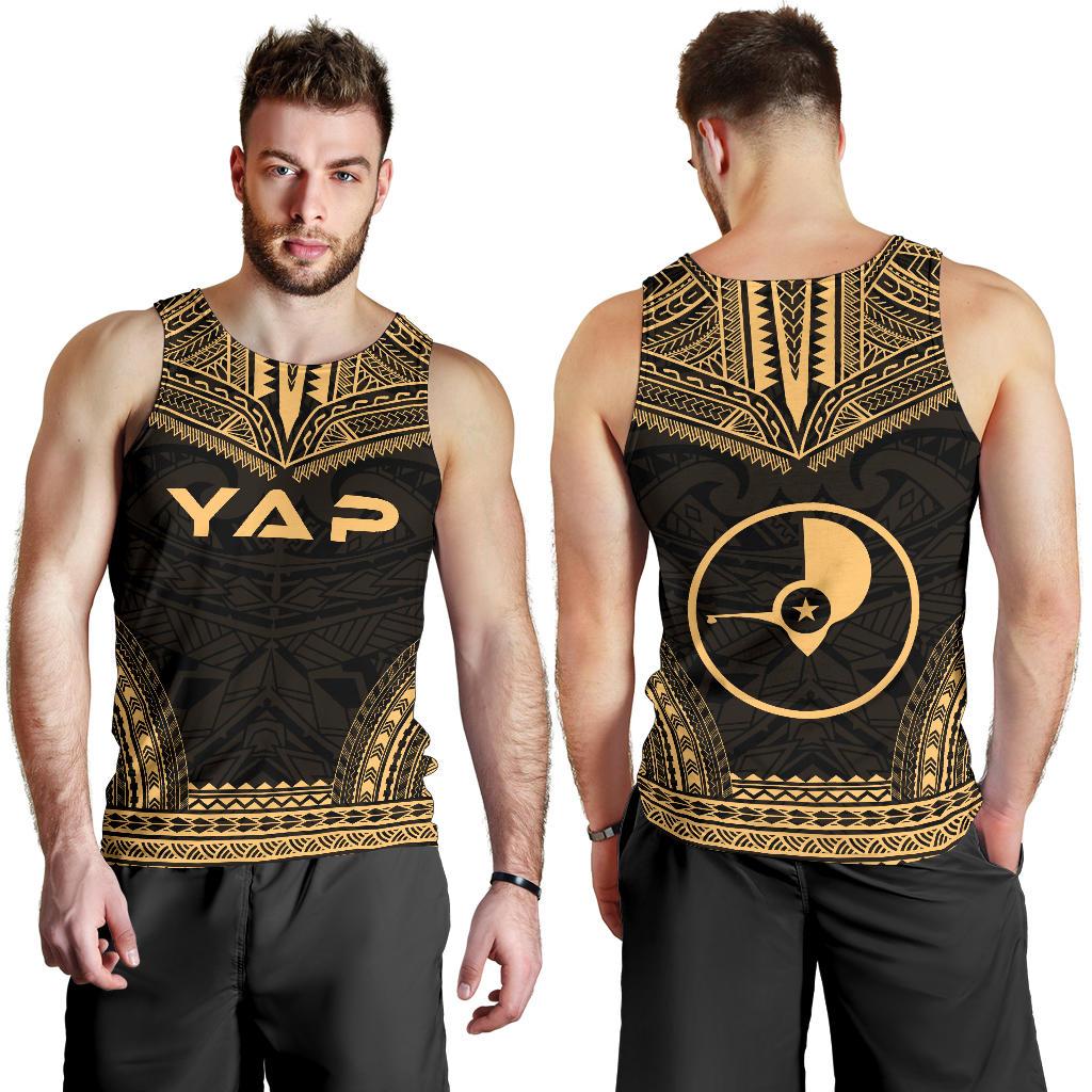Yap Men's Tank Top - Polynesian Chief Gold Version - Polynesian Pride