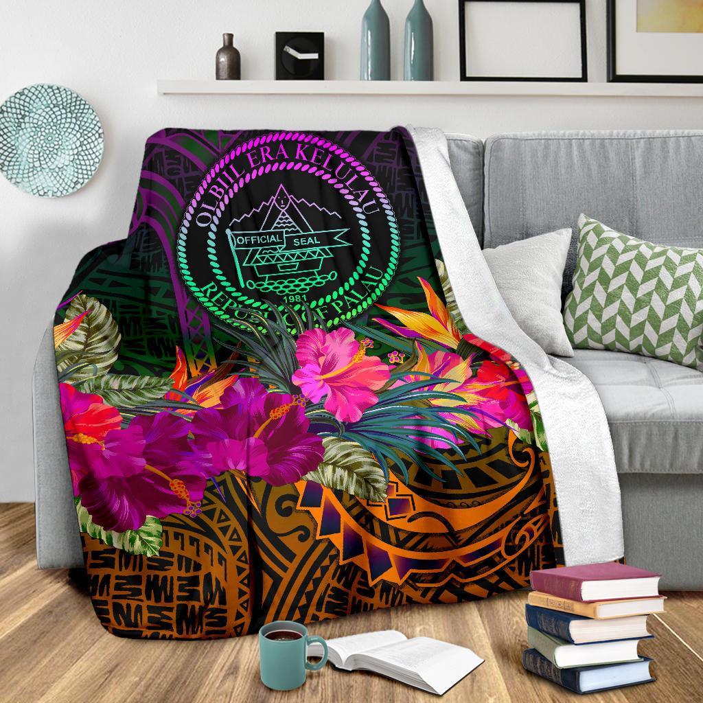 Palau Premium Blanket - Summer Hibiscus - Polynesian Pride