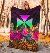 Wallis and Futuna Premium Blanket - Summer Hibiscus - Polynesian Pride