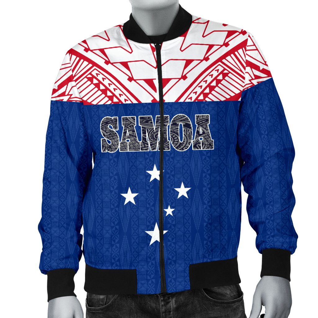 Samoa Men's Bomber Jacket - Polynesian Design - Polynesian Pride