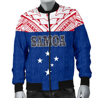 Samoa Men's Bomber Jacket - Polynesian Design - Polynesian Pride