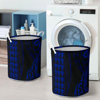 Hawaii Kakau Blue Polynesian Laundry Basket AH - Polynesian Pride