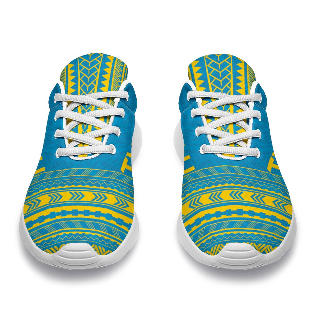 Tuvalu Sporty Sneakers - Polynesian Chief Flag Version - Polynesian Pride