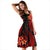 Tahiti Polynesian Midi Dress - Red Plumeria - Polynesian Pride