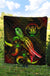 Niue Polynesian Premium Quilt - Turtle With Blooming Hibiscus Reggae - Polynesian Pride