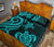 Palau Quilt Bed Set - Turquoise Tentacle Turtle - Polynesian Pride