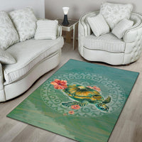 Hibiscus Turtle Swimming Area Rug AH - Polynesian Pride