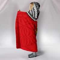 Tonga Rugby Hooded Blanket Polynesian Style Pinwheel - Polynesian Pride