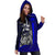 Federated States of Micronesia Women's Hoodie Dress Blue - Turtle With Hook - Polynesian Pride