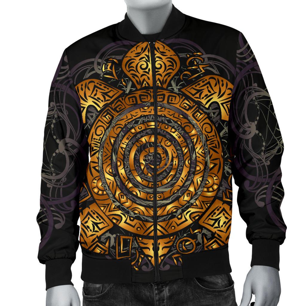 Polynesian Bomber Jacket - Sea Turtle Gold - Men - Polynesian Pride