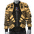 Norfolk Island Men Bomber Jackets - Polynesian Tattoo Gold - Polynesian Pride