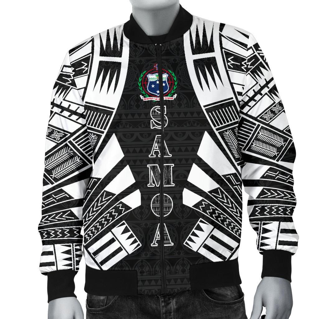 Samoa Men Bomber Jackets - Polynesian Tattoo Black - Polynesian Pride