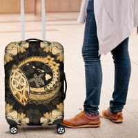 Hawaii Hibiscus Map Polynesian Luggage Cover - Polynesian Pride