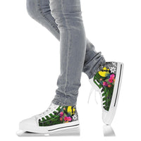 New Caledonia High Top Shoes - Turtle Plumeria Banana Leaf - Polynesian Pride