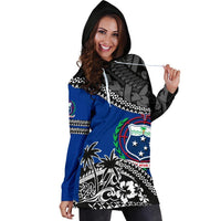 Samoa Hoodie Dress - Samoa Coat Of Arms Fall In The Wave K9 - Polynesian Pride