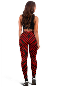 Polynesian Tatau Red Hawaii Women's Leggings AH - Polynesian Pride