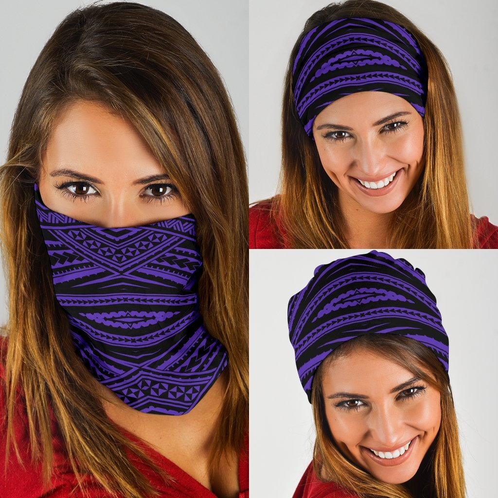 Polynesian Tatau Violet Bandana 3 - Pack Violet One Size - Polynesian Pride