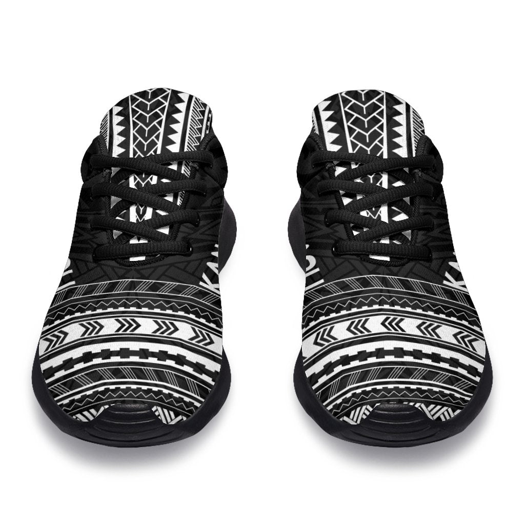 Kanaka Maoli Sporty Sneakers - Polynesian Chief Black Version - Polynesian Pride