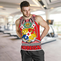Tonga Polynesian Coat Of Arm Tank Top (Men) - Polynesian Pride