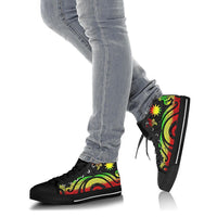 Nauru High Top Canvas Shoes - Reggae Tentacle Turtle - Polynesian Pride