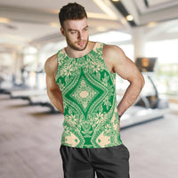 Polynesian Plumeria Mix Green Hawaii Men's Tank Top - Polynesian Pride