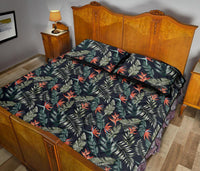 Tropical Strelitzia Black Quilt Bed Set - Polynesian Pride