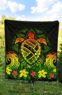 Hawaii Turtle Polynesian Reggae Premium Quilt - Kuly Style - Polynesian Pride