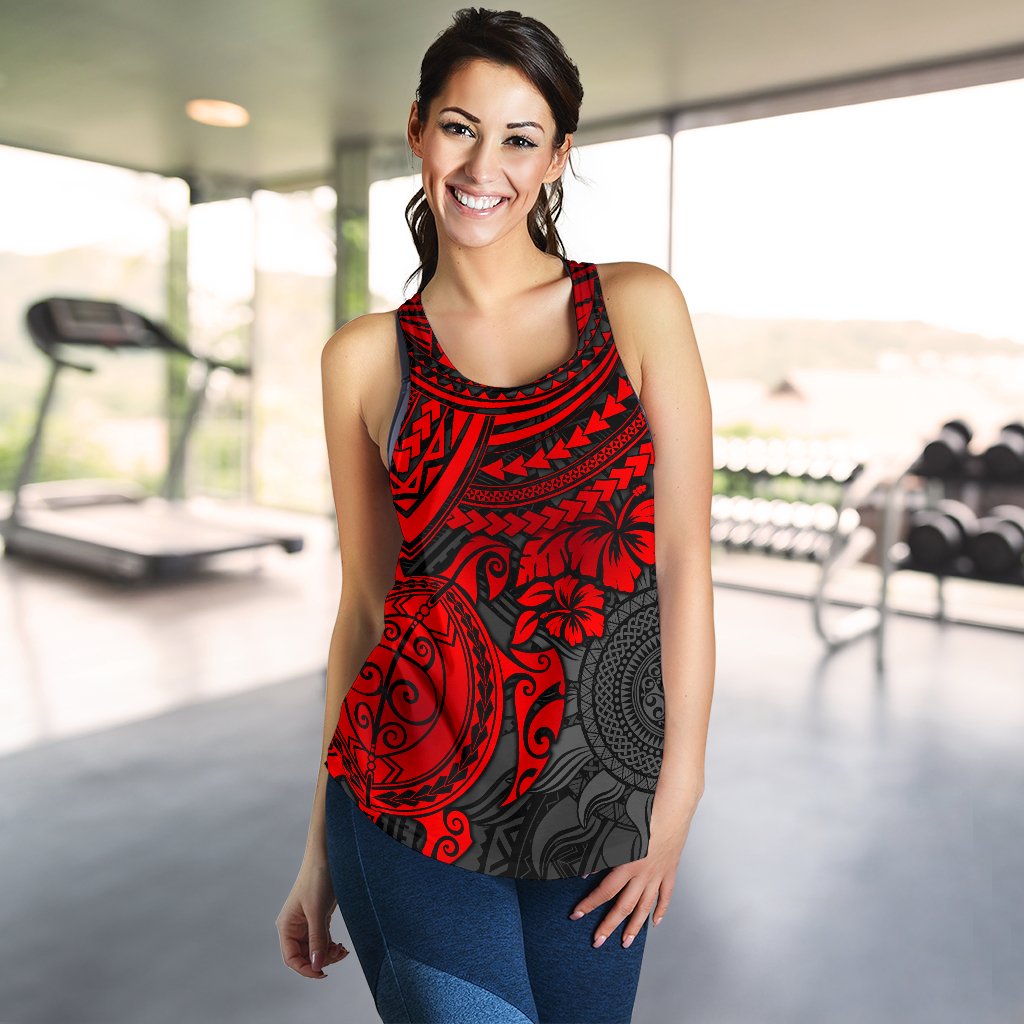 Polynesian Racerback Tank (Women) - Polynesian Red Turtle - Polynesian Pride