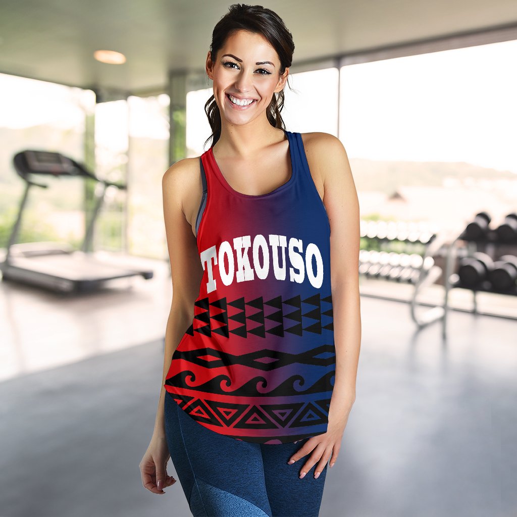 Tokouso Women's Racerback Tank - Polynesian Pattern - Polynesian Pride