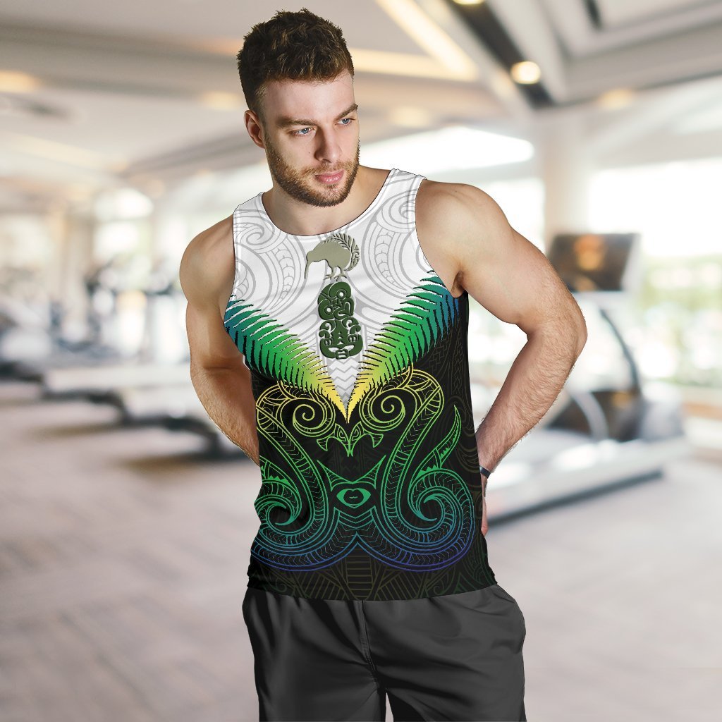 Maori Manaia New Zealand Men Tank Top Rasta - Polynesian Pride